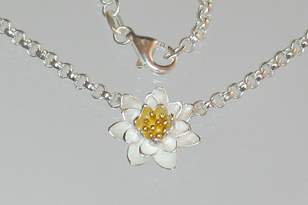 Collier Seerose 2-farbig